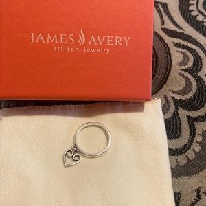 James Avery heart dangle ring size 7